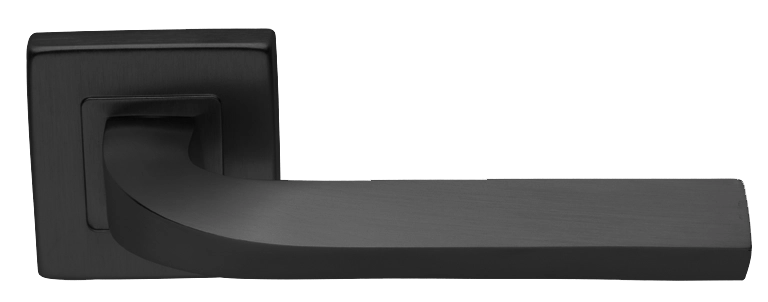 Ручка дверная TENDER S3 NERO раздельная на квадратной розетке, цвет - черный фото купить Тула