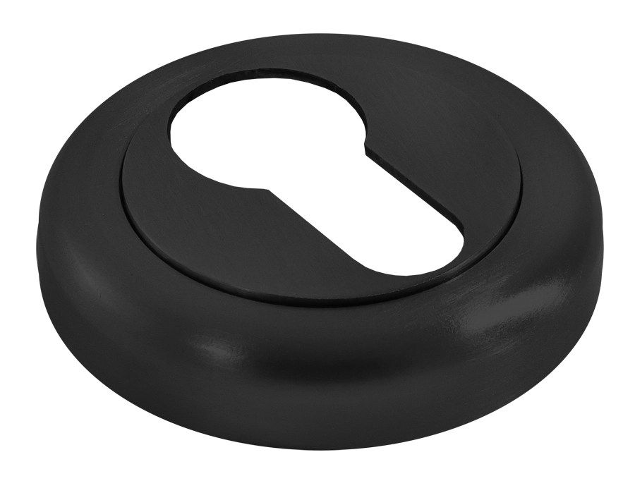 Накладка на ключевой цилиндр LUX-KH-R4 NERO на круглой розетке, цвет черный фото фурнитура Тула