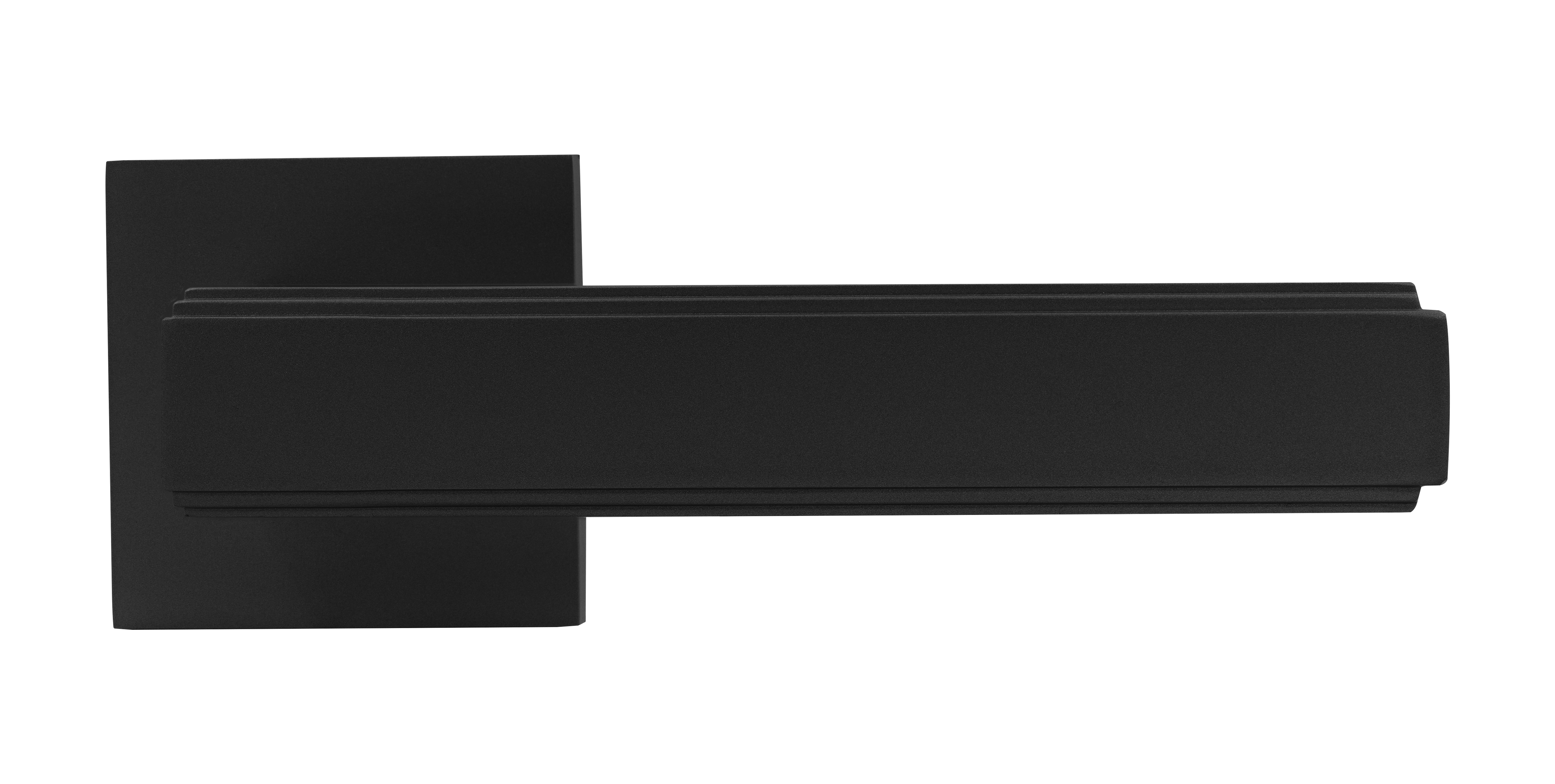 Ручка дверная MH-64-S6 BL STEPS на квадратной розетке 6 мм, цвет черный фото 2 Ручка дверная MH-64-S6 BL STEPS на квадратной розетке 6 мм, цвет черный фото купить в Туле