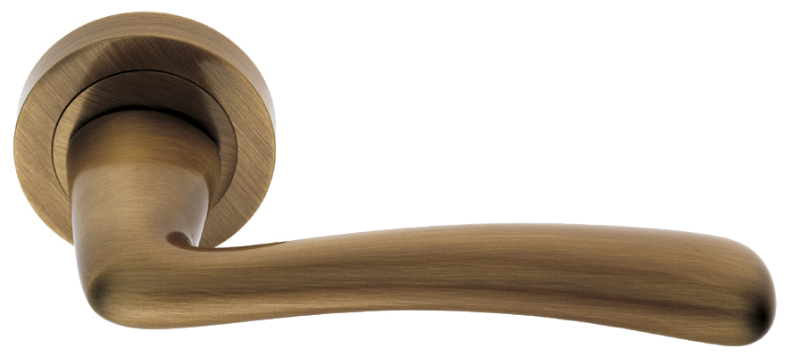 Ручка дверная COCKATOO R2 BGO раздельная на круглой розетке, цвет матовая бронза, латунь фото купить в Туле