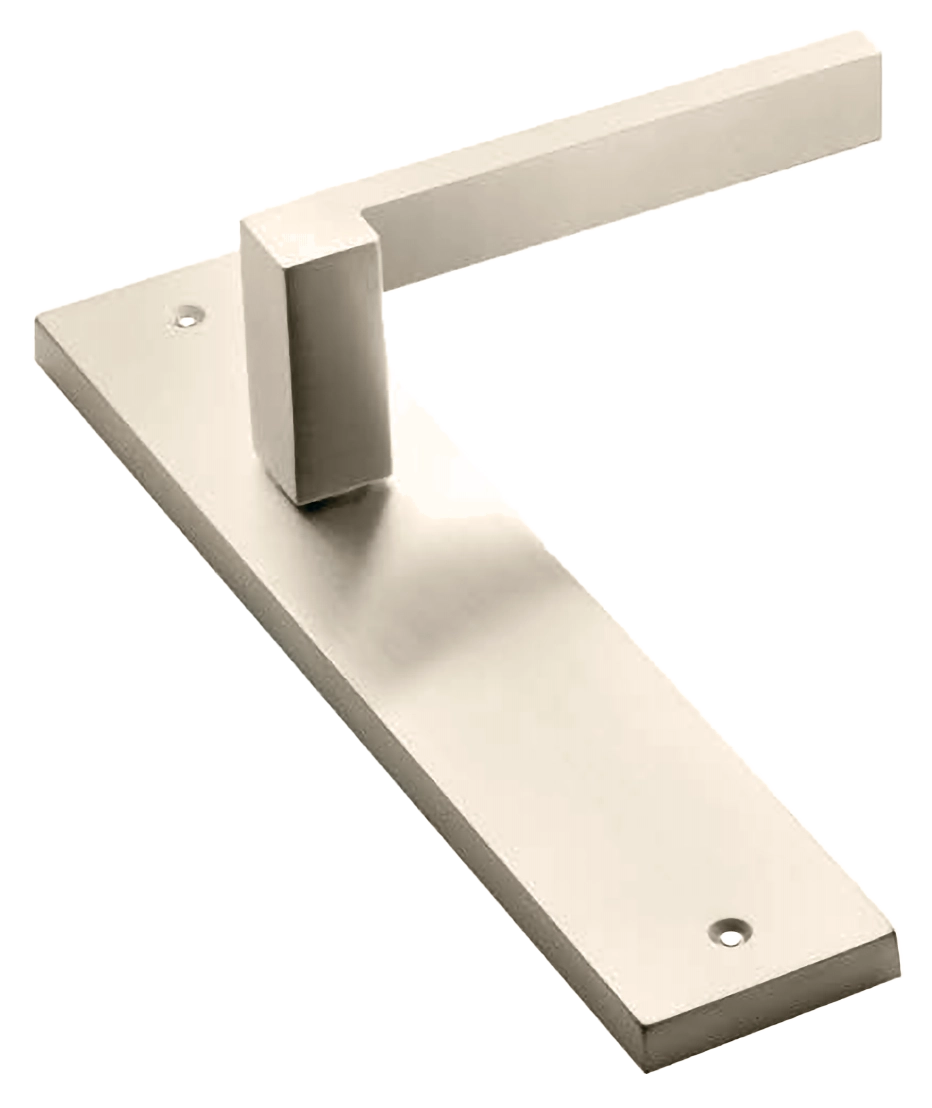 Ручка дверная на планке STONE PL NIS, цвет матовый никель, латунь фото купить в Туле