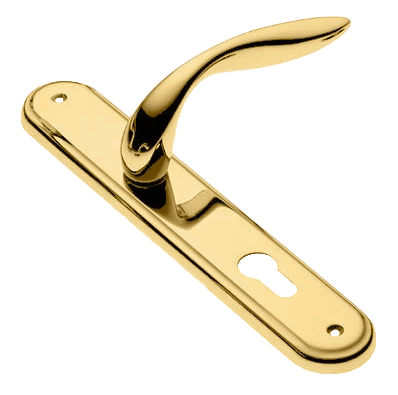 Ручка дверная на планке LEON PL OTL, цвет золото, латунь фото купить в Туле