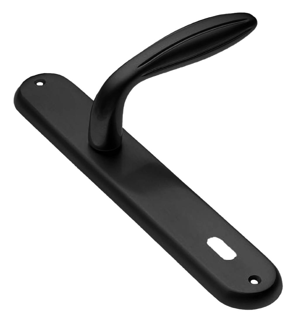 Ручка дверная на планке BUD PL NERO, цвет черный, латунь фото купить в Туле