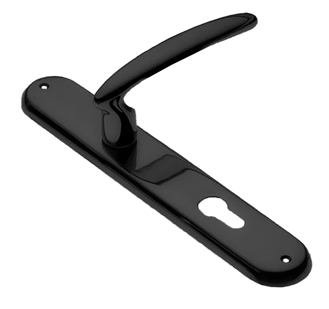 Ручка дверная на планке FLAMINGO PL NERO, цвет черный, латунь фото купить в Туле