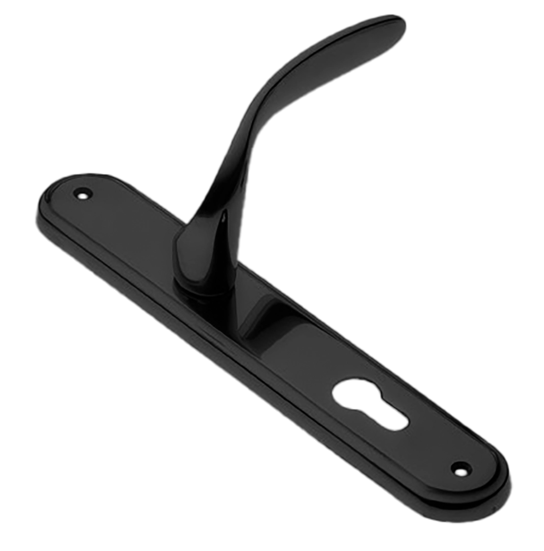 Ручка дверная на планке COBRA PL NERO, цвет черный, латунь фото купить в Туле