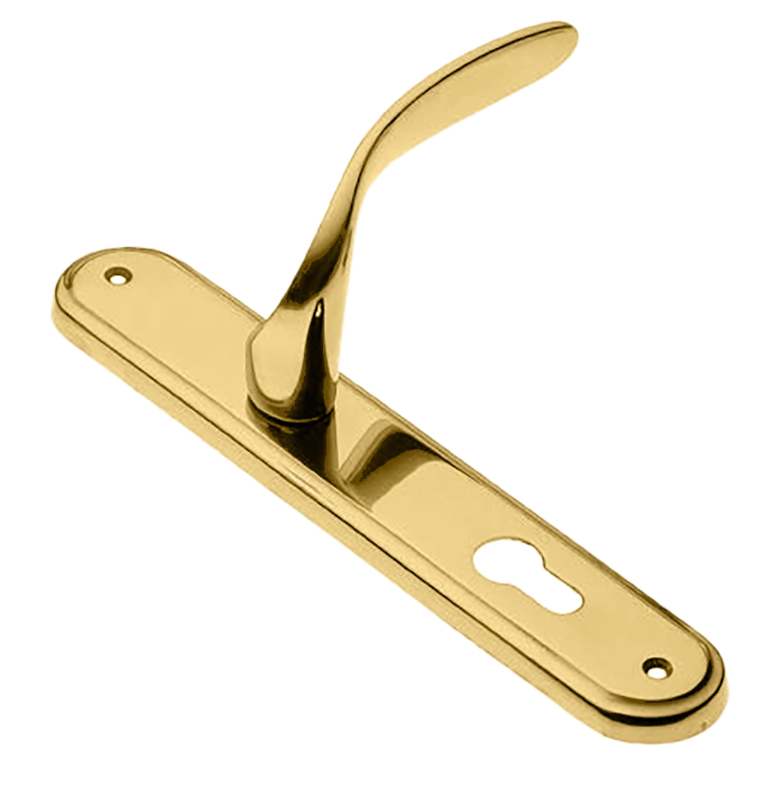 Ручка дверная на планке COBRA PL OTL, цвет золото, латунь фото купить в Туле