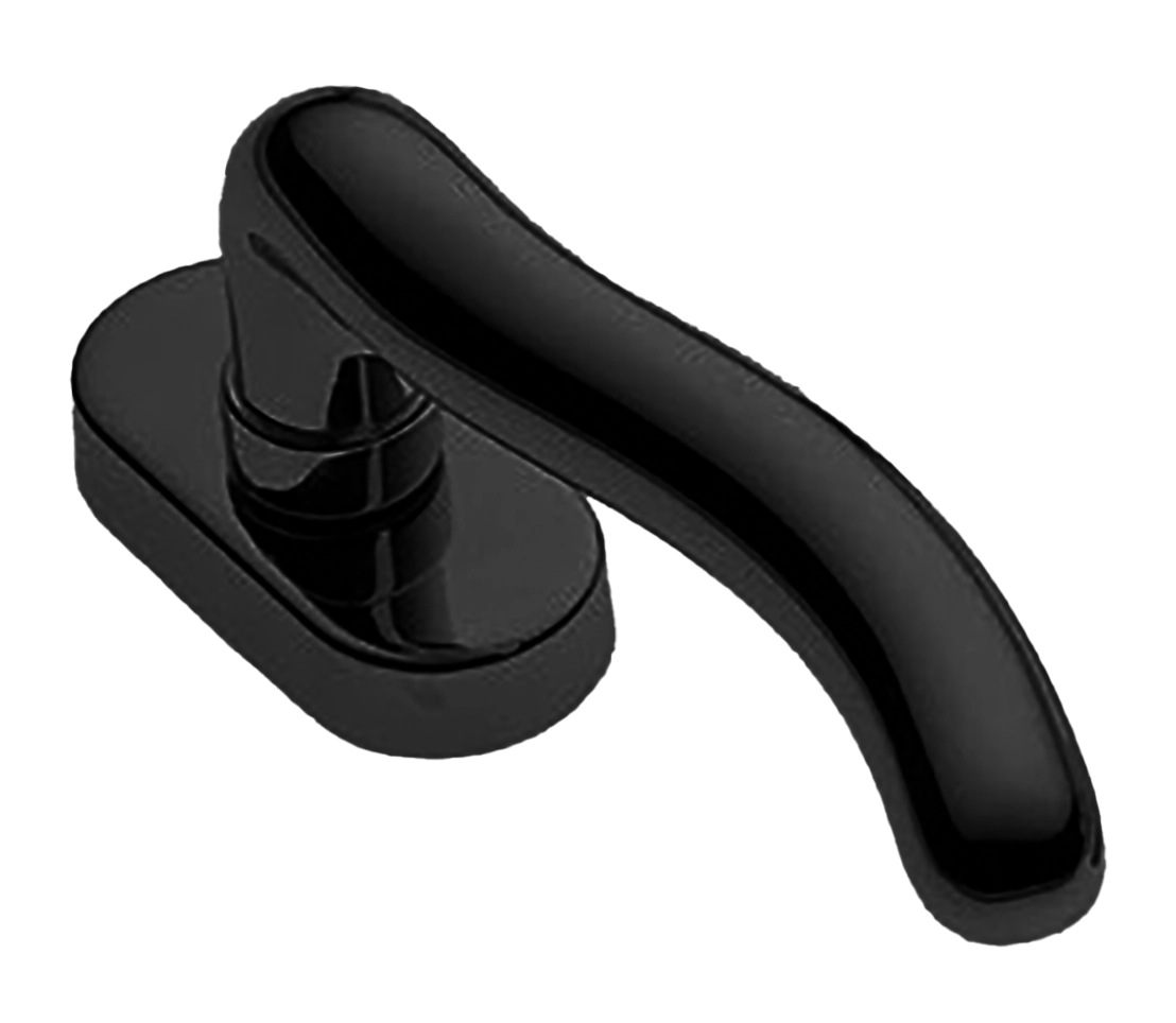 Ручка оконная SNAKE W1 NERO на прямоугольной розетке, цвет черный, латунь фото купить в Туле