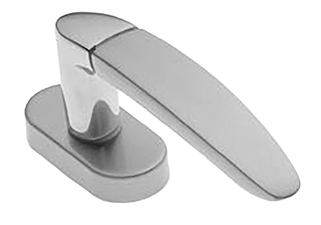 Ручка оконная SAIL W1 CSA/CRO на прямоугольной розетке, цвет матовый хром/хром, латунь фото купить в Туле