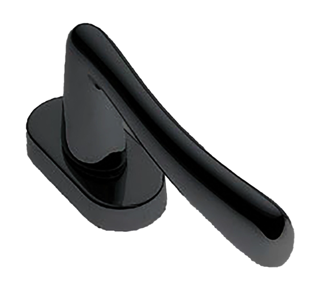 Ручка оконная COCKATOO W1 NERO на прямоугольной розетке, цвет черный, латунь фото купить в Туле