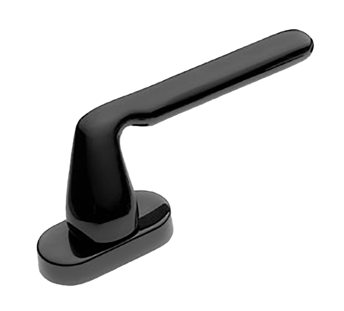 Ручка оконная NIRVANA W1 NERO на прямоугольной розетке, цвет черный, латунь фото купить в Туле