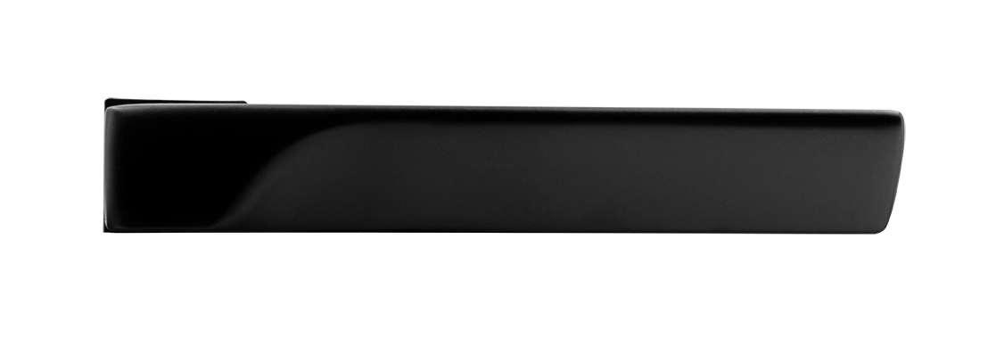 Ручка дверная FIORD-SM NERO-ST, с невидимой квадратной розеткой, цвет черный soft-touch, ЦАМ фото купить в Туле