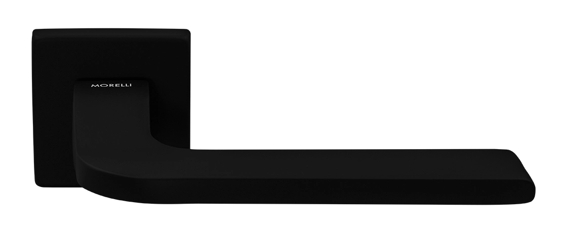 Ручка дверная SPUTNIK S5 NERO-ST на квадратной розетке, цвет черный soft-touch, ЦАМ фото купить в Туле