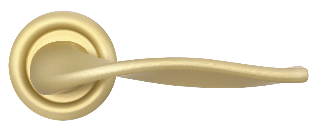 Ручка дверная SKYSCRAPER R7 AH на круглой розетке, цвет Осенний мёд/Autumn Honey фото купить в Туле