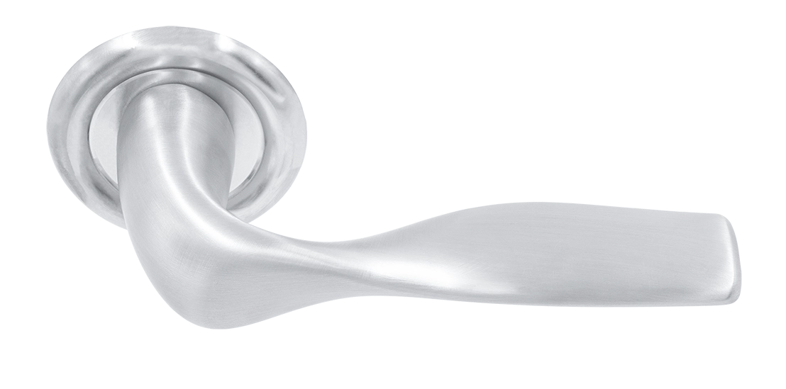 Ручка дверная LVB R7 WF на круглой розетке, цвет Зимняя стужа/Winter Frost фото купить Тула