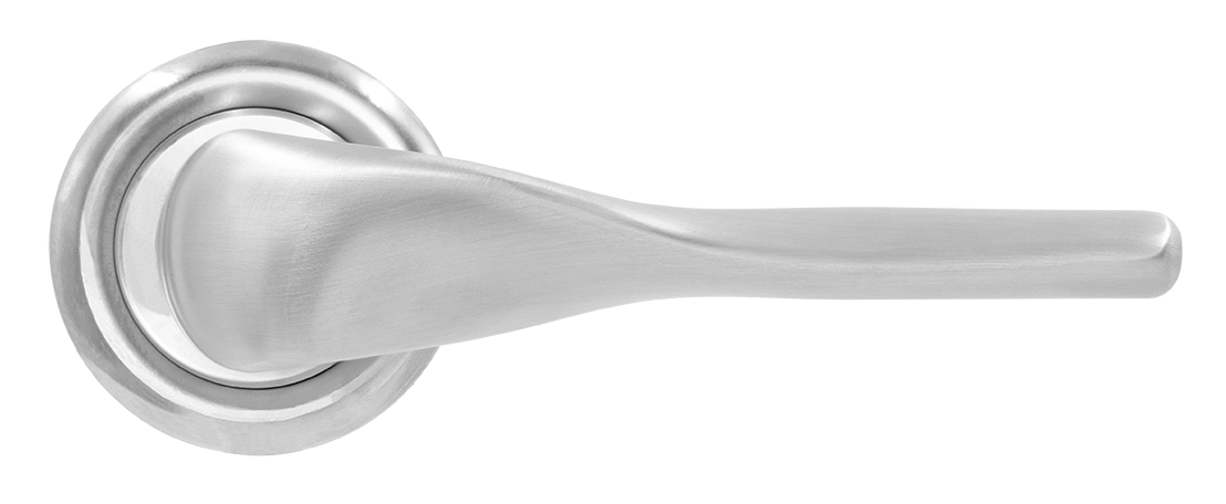 Ручка дверная LVB R7 WF на круглой розетке, цвет Зимняя стужа/Winter Frost фото купить в Туле