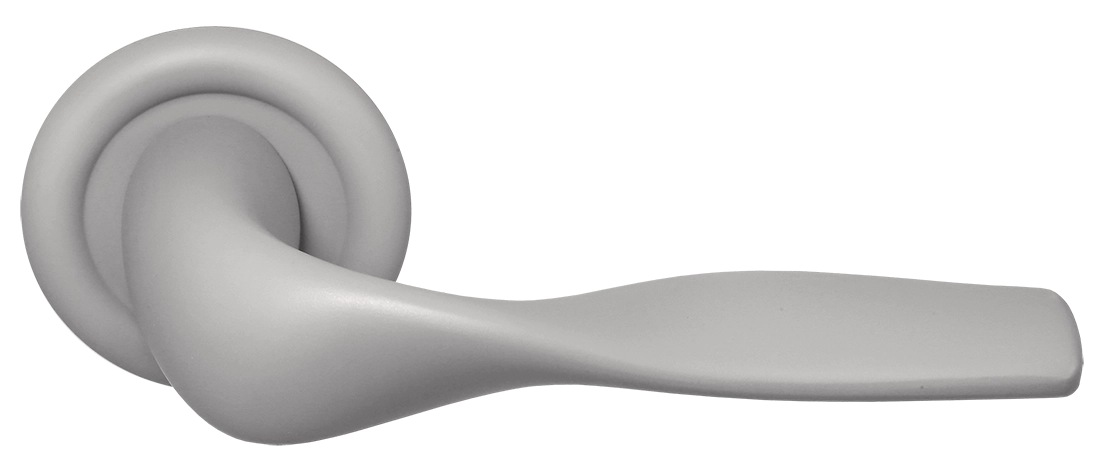 Ручка дверная LVB R7 SMI на круглой розетке, цвет Весенняя дымка/Spring Mist фото купить Тула