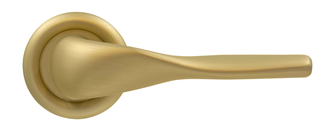 Ручка дверная LVB R7 AH на круглой розетке, цвет Осенний мёд/Autumn Honey фото купить в Туле