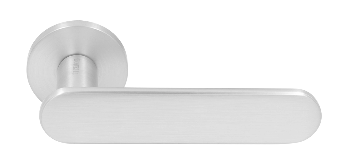 Ручка дверная MH-65-R6 SEMPIONE SC на круглой розетке, цвет матовый хром фото купить Тула