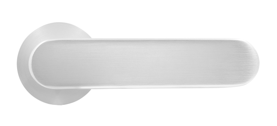 Ручка дверная MH-65-R6 SEMPIONE SC на круглой розетке, цвет матовый хром фото купить в Туле