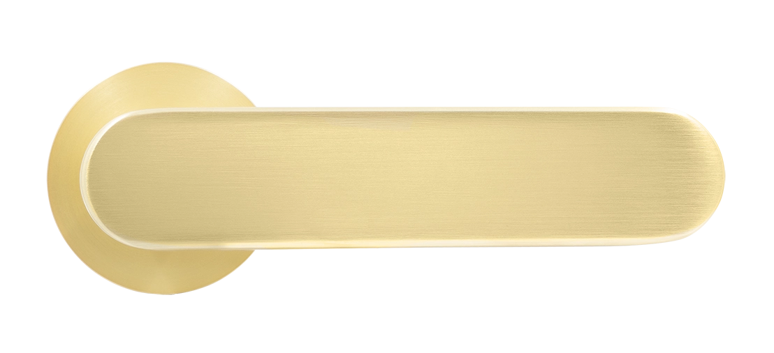 Ручка дверная MH-65-R6 SEMPIONE MSG на круглой розетке, цвет матовое сатинированное золото фото купить в Туле