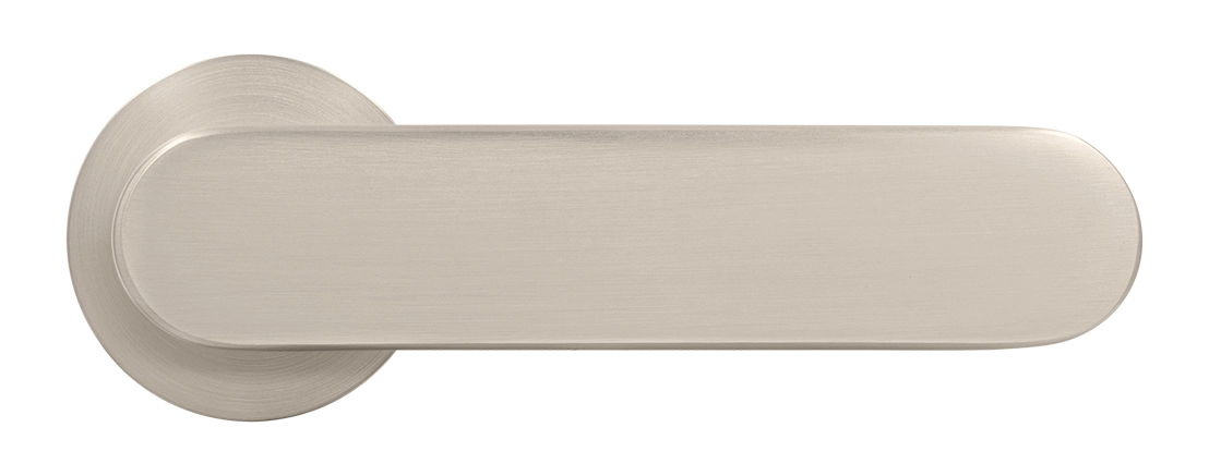 Ручка дверная MH-65-R6 SEMPIONE MSN на круглой розетке, цвет матовый сатинированный никель фото купить в Туле