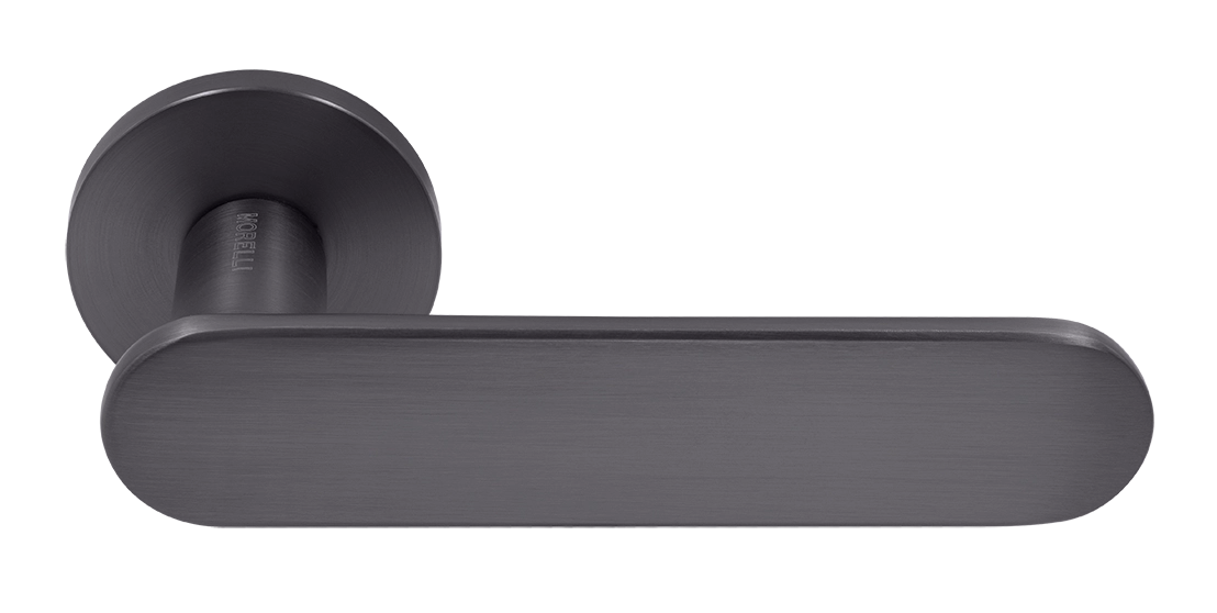 Ручка дверная MH-65-R6 R6 SEMPIONE GR на круглой розетке, цвет графит фото купить Тула