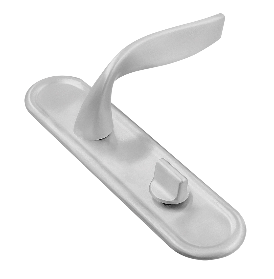 Ручка дверная SKYSCRAPER PLR WC SSW на планке под сантехническую завертку, цвет Стокгольмский снегопад/Stockholm Snowfall фото купить Тула