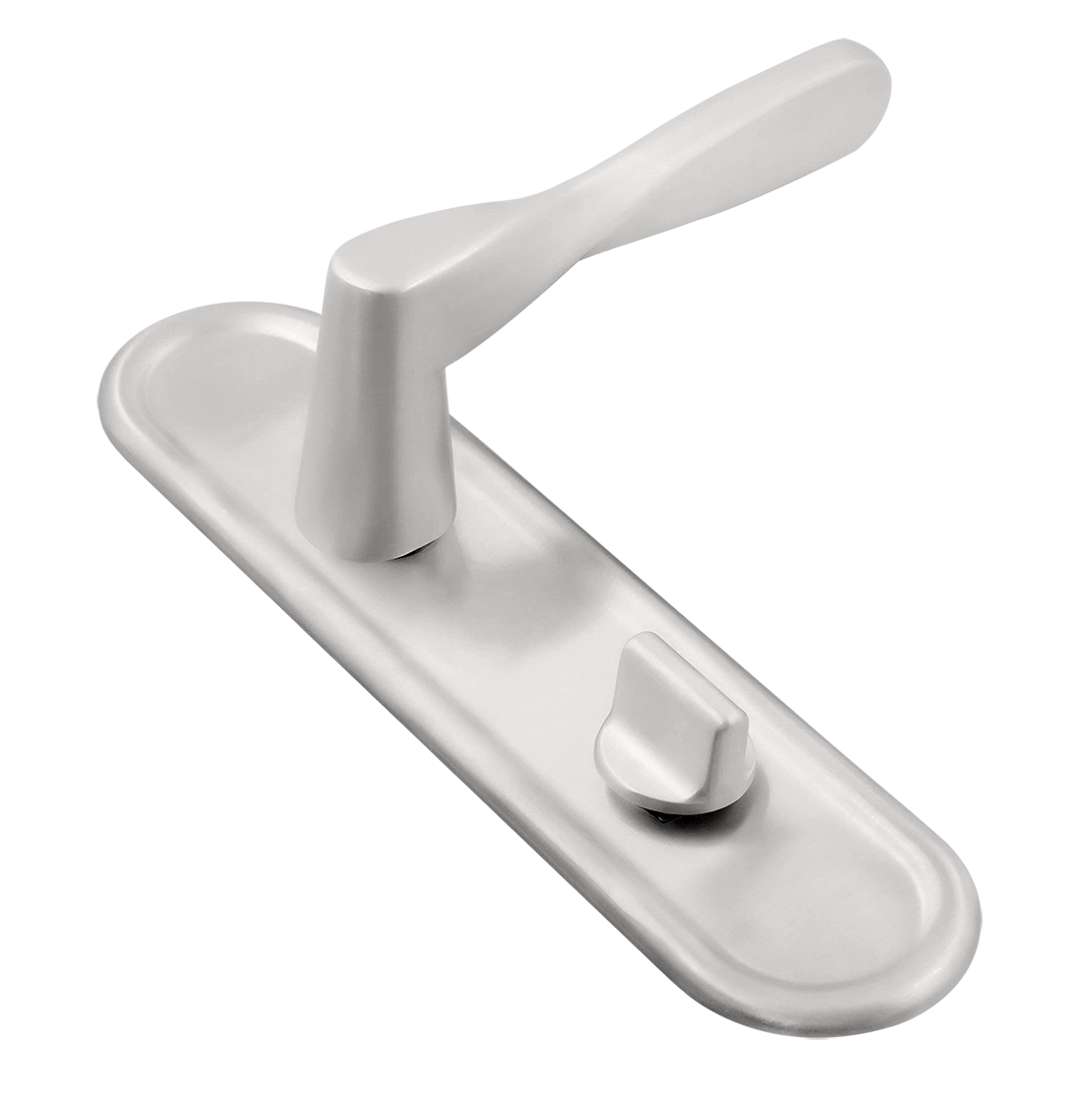 Ручка дверная THE OLYMPICS PLR WC SSW на планке под сантехническую завертку, цвет Стокгольмский снегопад/Stockholm Snowfall фото купить Тула