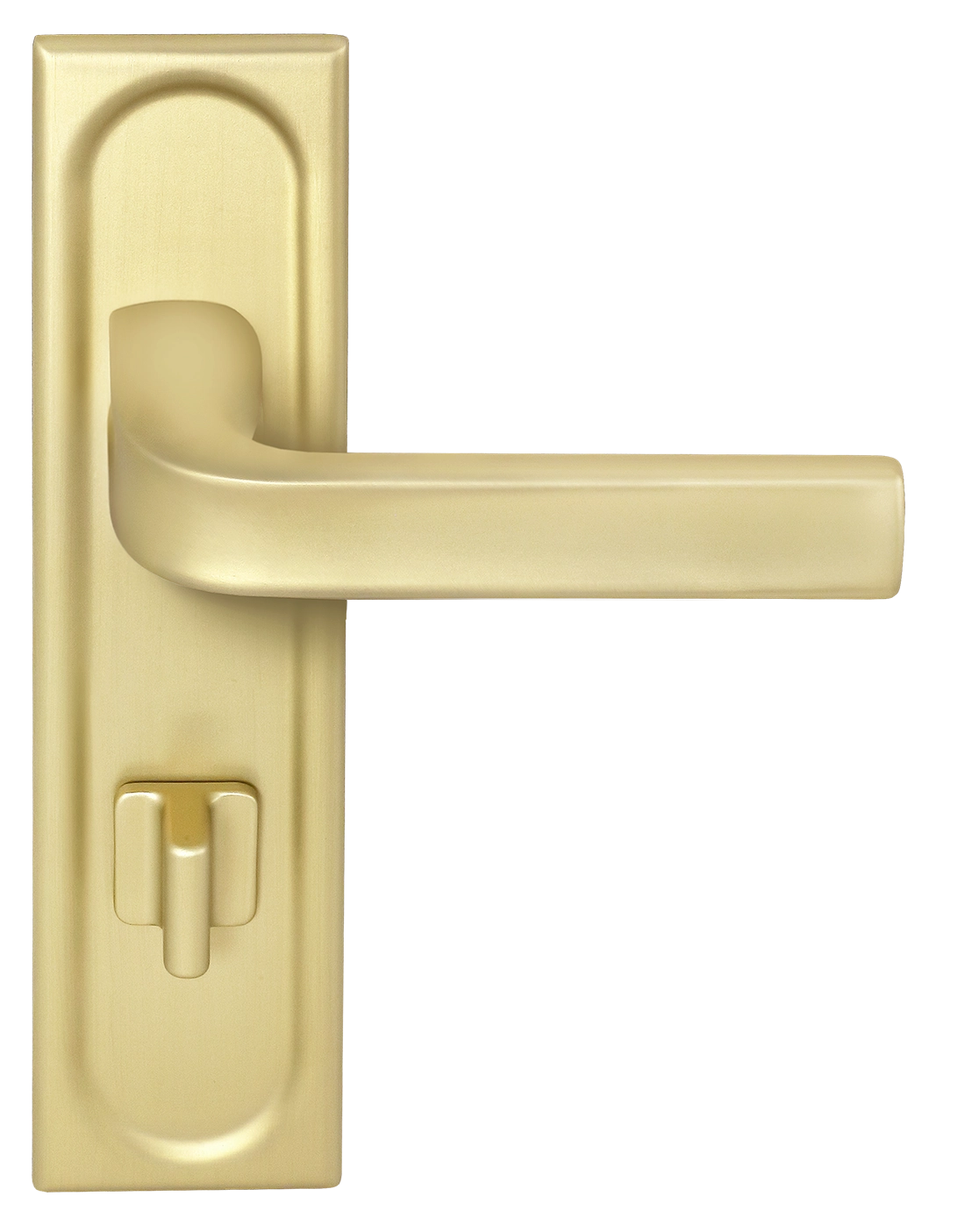 Ручка дверная THE BUS STATION PLS WC AH на планке под сантехническую завертку, цвет Осенний мёд/Autumn Honey фото фурнитура Тула