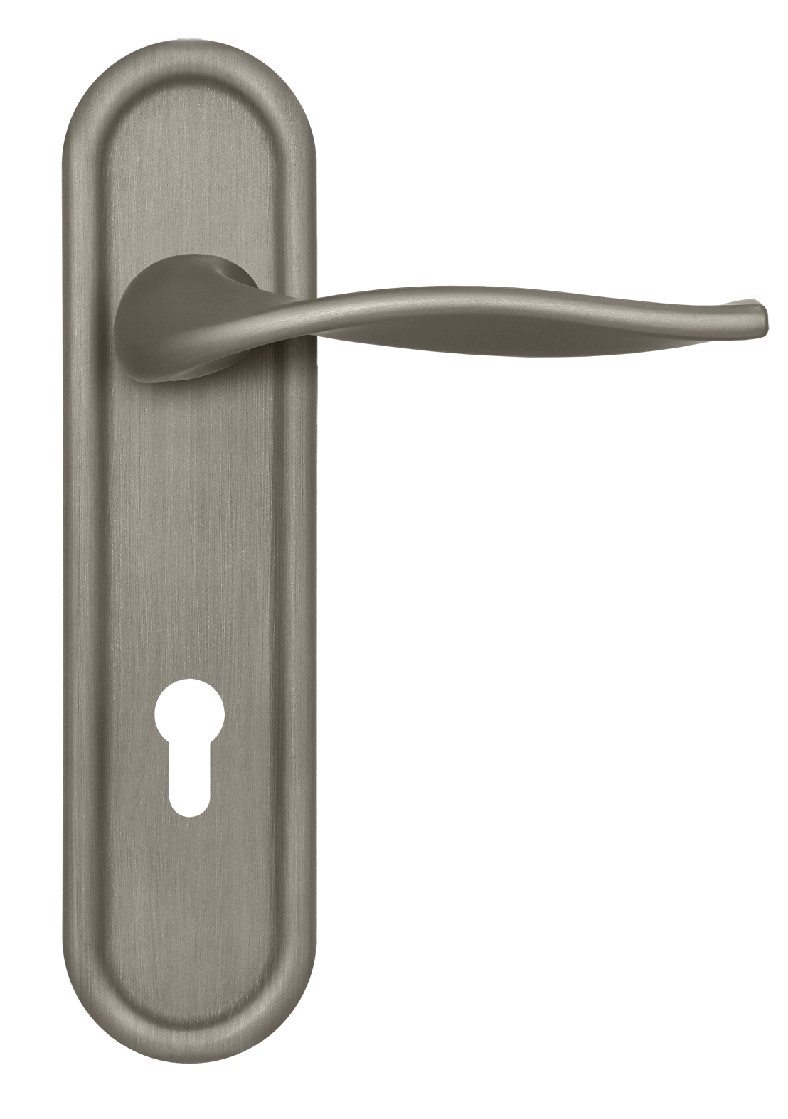 Ручка дверная SKYSCRAPER PLR KH SMI на планке под ключевой цилиндр, цвет Весенняя дымка/Spring Mist фото купить Тула