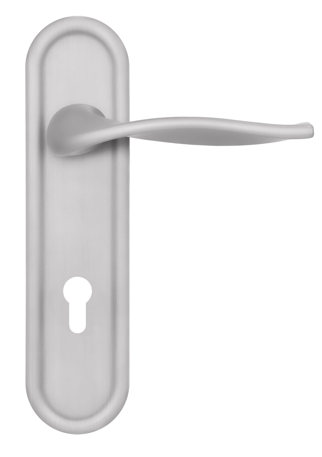Ручка дверная SKYSCRAPER PLR KH SSW на планке под ключевой цилиндр, цвет Стокгольмский снегопад/Stockholm Snowfall фото купить Тула