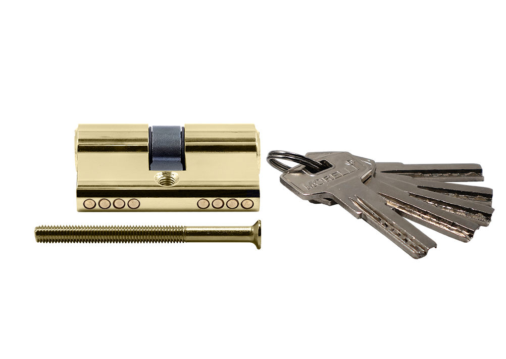 Ключевой цилиндр высокой секретности HS 50C PG (50мм), цвет золото фото купить в Туле