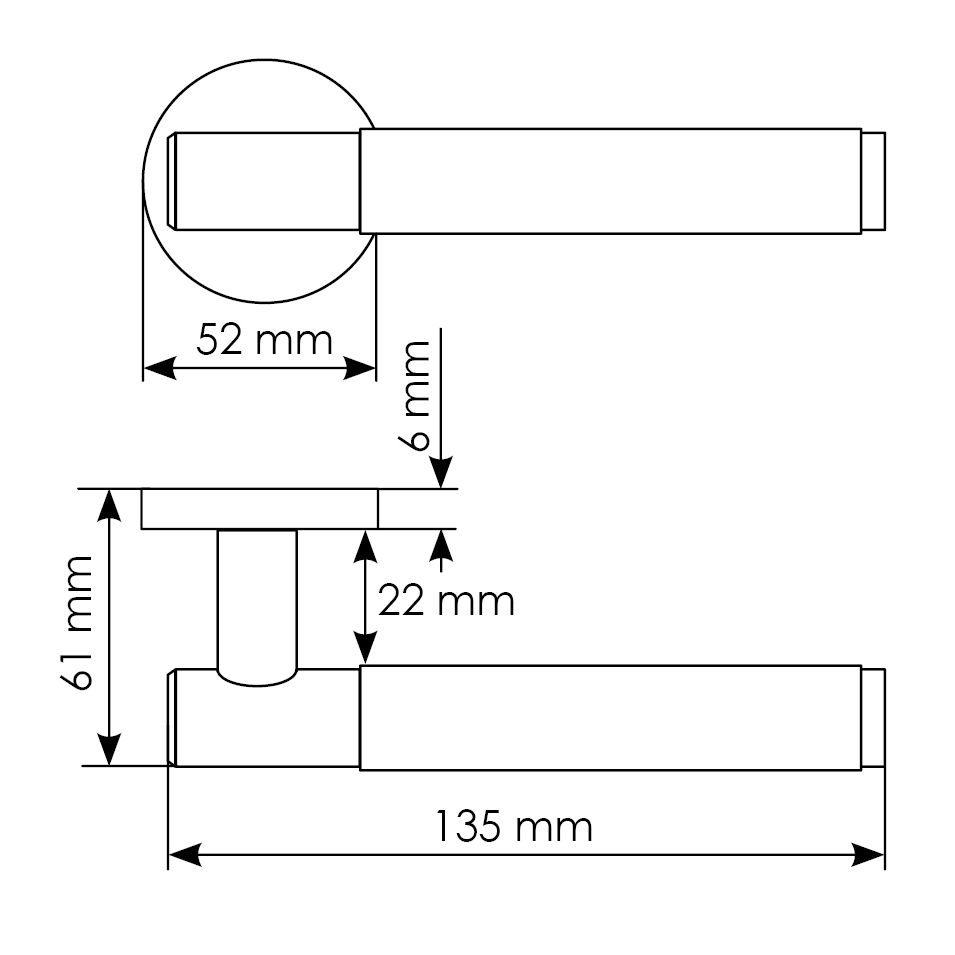 Комплект дверных ручек MH-57-R6T BL + завертка сантехническая MH-WC-R6T BL + защёлка бесшумная M1895 BL + петли врезные универсальные MSN 100X70X2.5-4BB BL (2шт), цвет черный фото купить в Туле