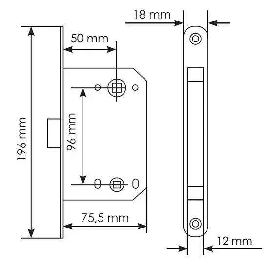 Комплект дверных ручек MH-54-S6 BL с заверткой MH-WC-S6 BL + замок M1895 BL, цвет черный фото дверная фурнитура Тула