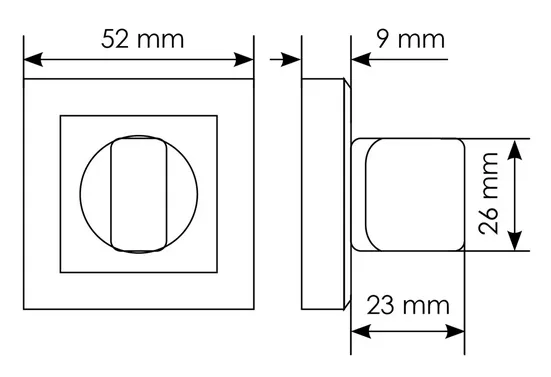 Комплект дверных ручек MH-28 BL-S с заверткой MH-WC-S BL, цвет черный  фотомореллиТула