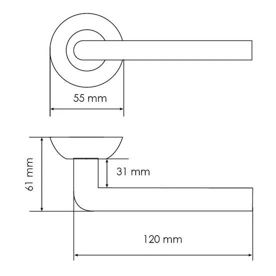 Комплект дверных ручек MH-03 BL с заверткой MH-WC BL + магнитный замок M1895 BL, цвет черный  фотомореллиТула