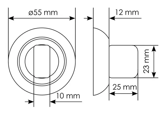 Комплект дверных ручек MH-03 BL с заверткой MH-WC BL + магнитный замок M1895 BL, цвет черный  фото дверная фурнитура Тула