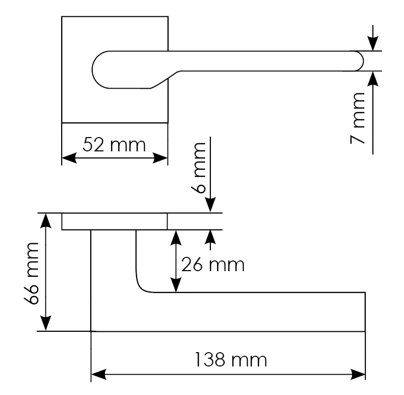 Комплект дверных ручек MH-53-S6 BL с заверткой MH-WC-S6 BL + магнитный замок  M1895 BL, цвет черный фото morelli Тула