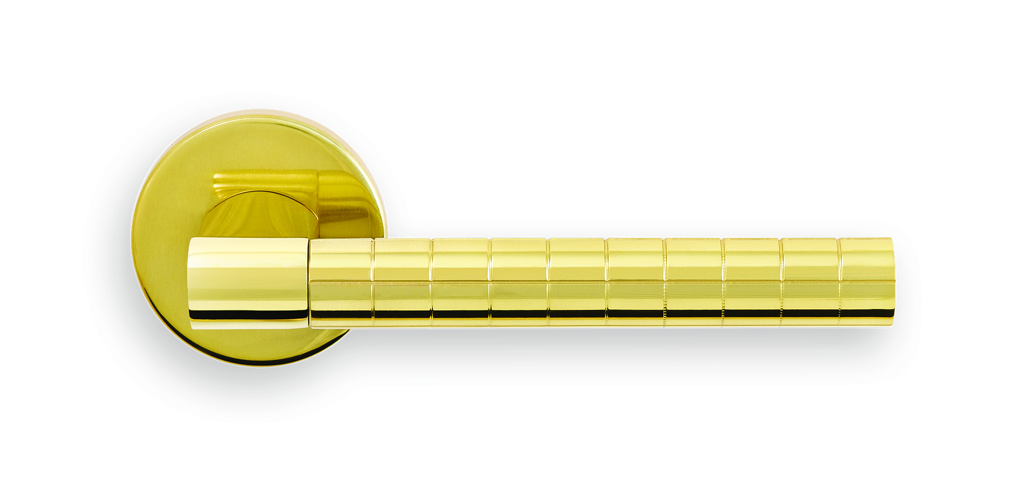 Ручка дверная HIDE VOLUME R6 OTL раздельная на круглой розетке,  цвет - золото фото 1 Ручка дверная HIDE VOLUME R6 OTL раздельная на круглой розетке,  цвет - золото фото купить Тула