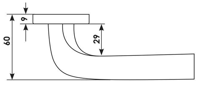 Ручка дверная COMETA R5 NIS раздельная на круглой розетке, цвет - матовый никель, ЦАМ фото фурнитура Тула