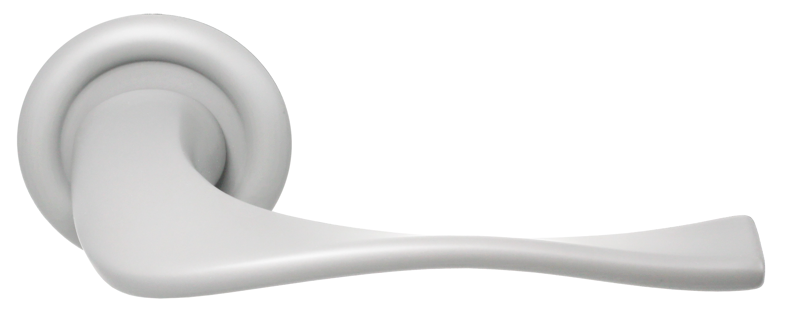 Ручка дверная SKYSCRAPER R7 SSW на круглой розетке, цвет Стокгольмский снегопад/Stockholm Snowfall фото купить Тула