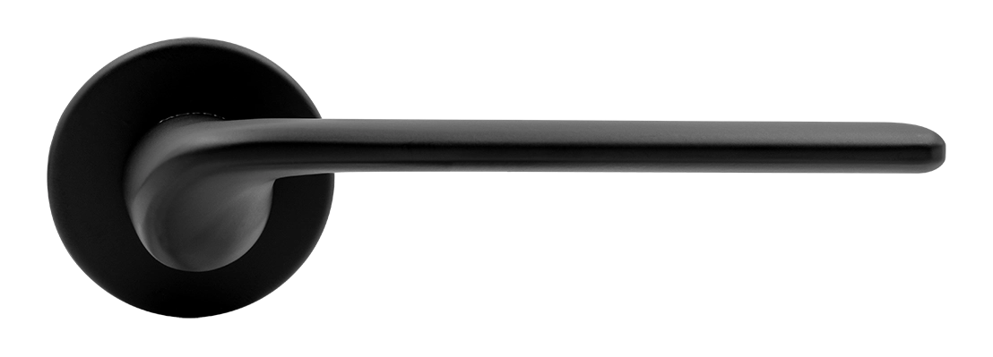 Ручка дверная TOMORROW R5 NERO-ST на круглой розетке, цвет черный soft-touch, ЦАМ фото купить в Туле