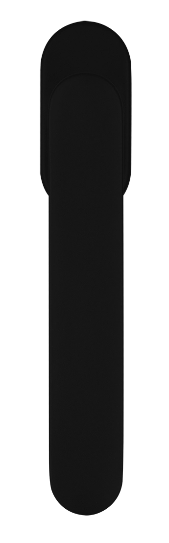 Ручка оконная LE BOAT W1 NERO-ST на прямоугольной розетке, цвет черный soft-touch, латунь фото купить в Туле