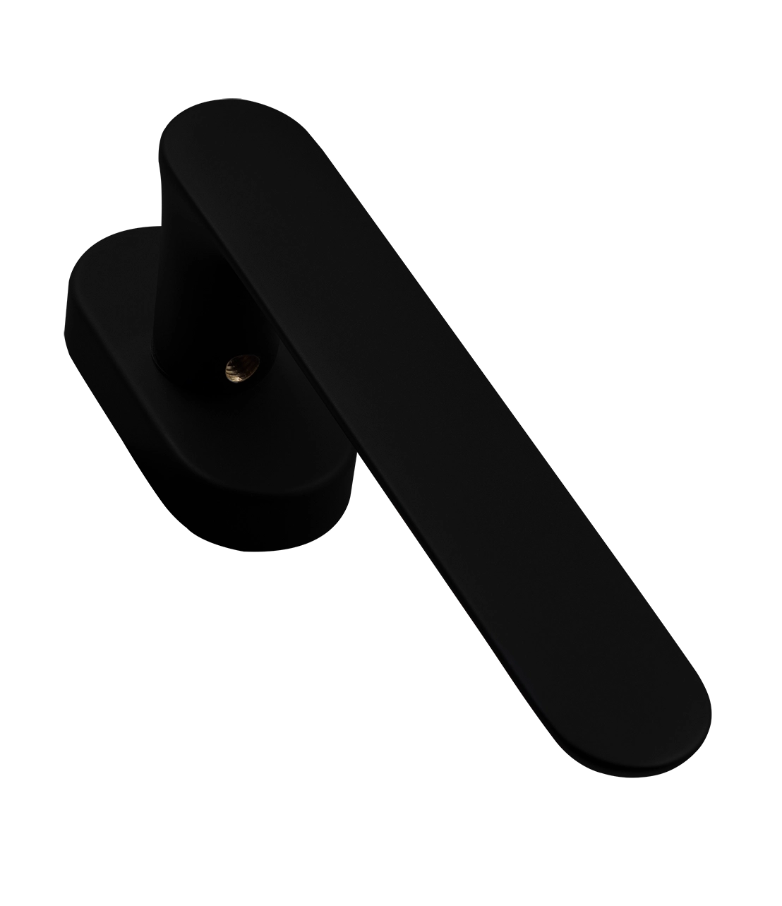 Ручка оконная LE BOAT W1 NERO-ST на прямоугольной розетке, цвет черный soft-touch, латунь фото фурнитура Тула