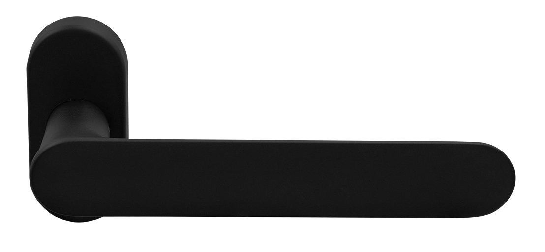 Ручка оконная LE BOAT W1 NERO-ST на прямоугольной розетке, цвет черный soft-touch, латунь фото morelli Тула