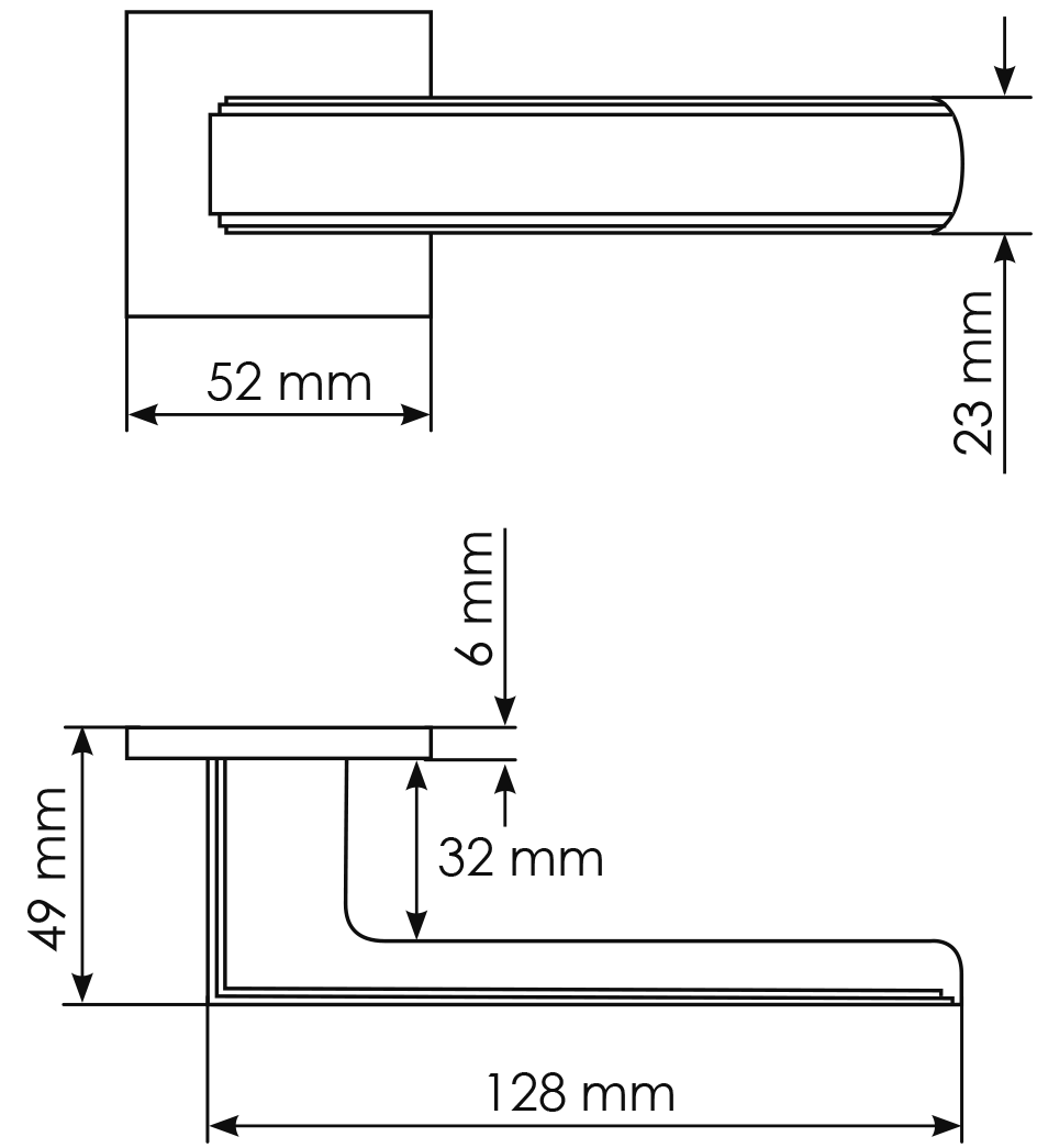 Ручка дверная MH-64-S6 FTG STEPS на квадратной розетке 6 мм, цвет матовое итальянское золото фото 3 Ручка дверная MH-64-S6 FTG STEPS на квадратной розетке 6 мм, цвет матовое итальянское золото фото фурнитура Тула