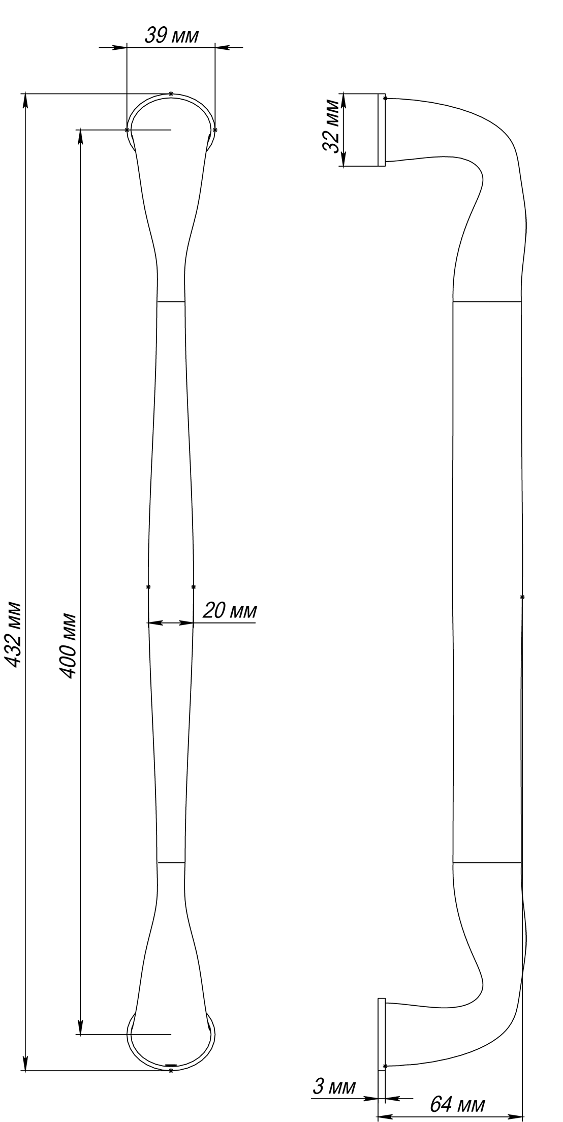 Ручка-скоба LVB PH SMI, цвет Весенняя дымка/Spring Mist фото купить в Туле