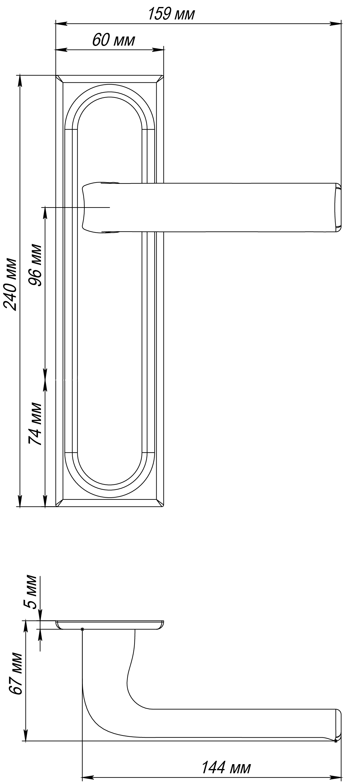 Ручка дверная THE BUS STATION PLS SMI на планке, цвет Весенняя дымка/Spring Mist фото фурнитура Тула