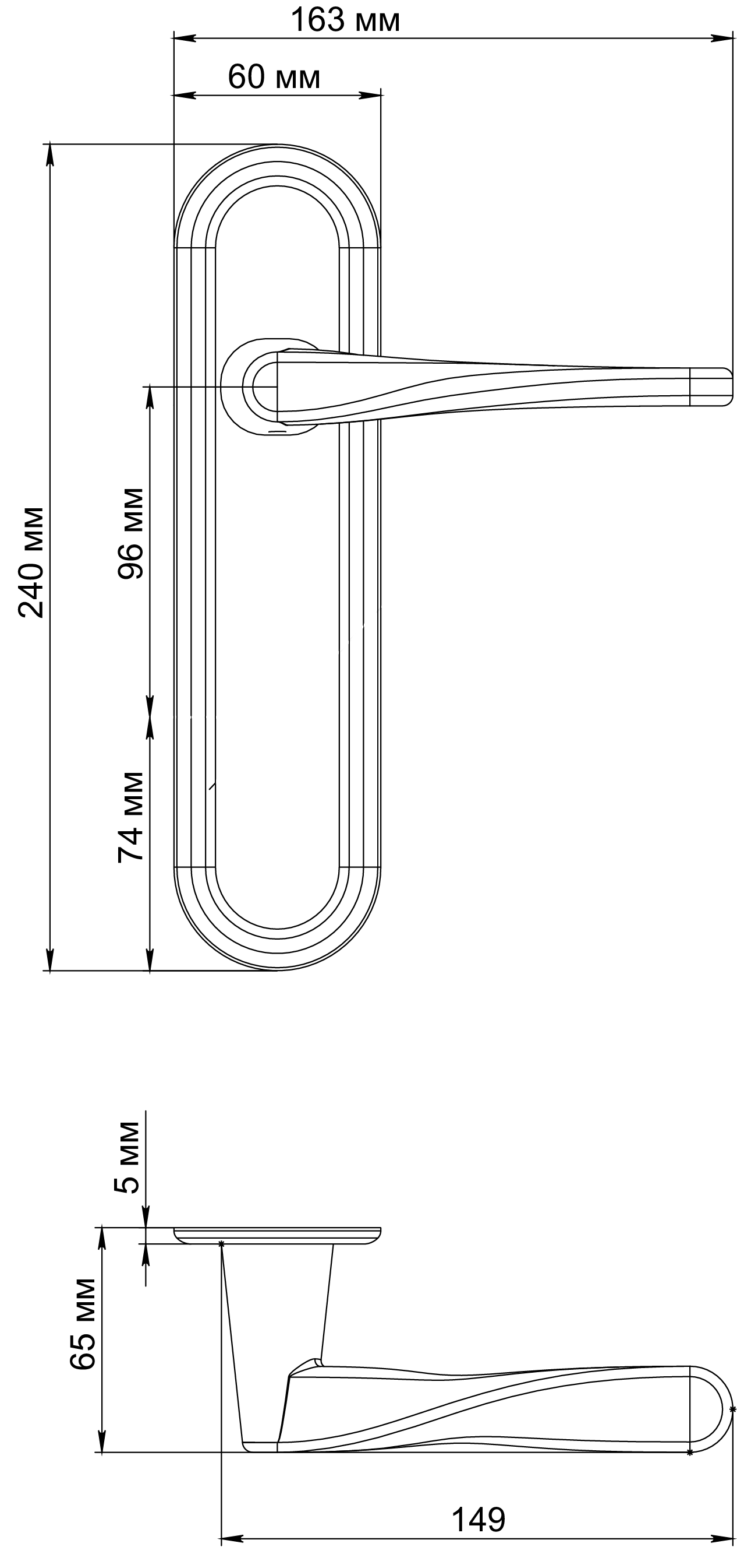 Ручка дверная THE OLYMPICS PLR WF на планке, цвет Зимняя стужа/Winter Frost фото фурнитура Тула