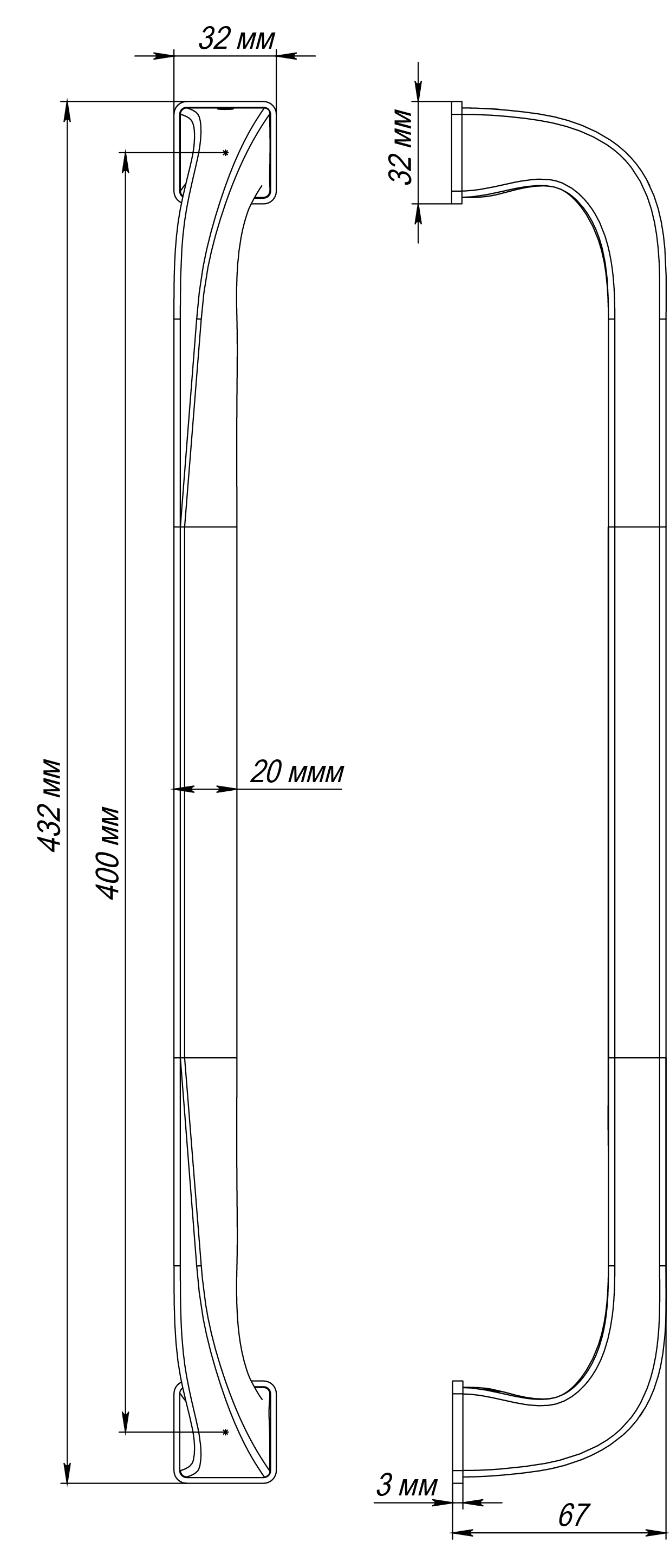 Ручка-скоба WD CONCERT HALL PH SMI, цвет Весенняя дымка/Spring Mist фото купить в Туле